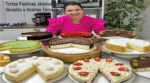 Exemplos de tortas festivas profissionais produzidas com as técnicas de Jéssica Mezzaroba