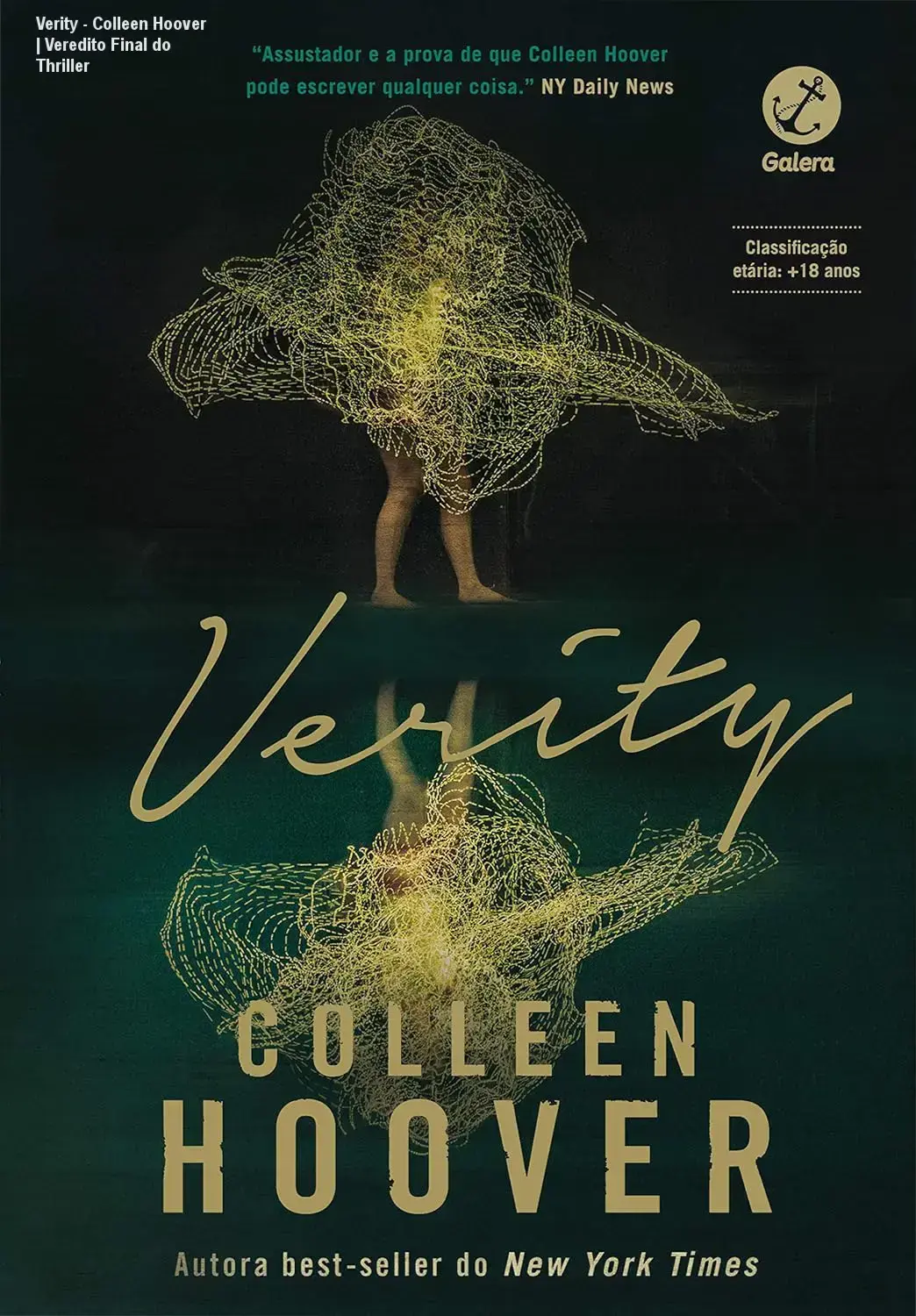 Capa do livro Verity de Colleen Hoover em formato de ebook Kindle