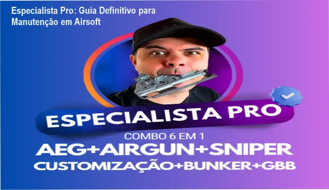 Equipamentos de airsoft para manutenção técnica de AEG e GBB do curso Especialista Pro
