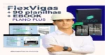 Interface da planilha FlexVigas para dimensionamento de vigas em concreto armado
