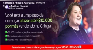 Interface do curso Formação Afiliado Avançado com foco em comissões em dólar e Google Ads