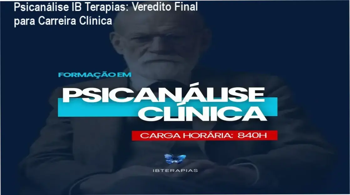 Certificado e material de estudo da Formação em Psicanálise Clínica do IB Terapias