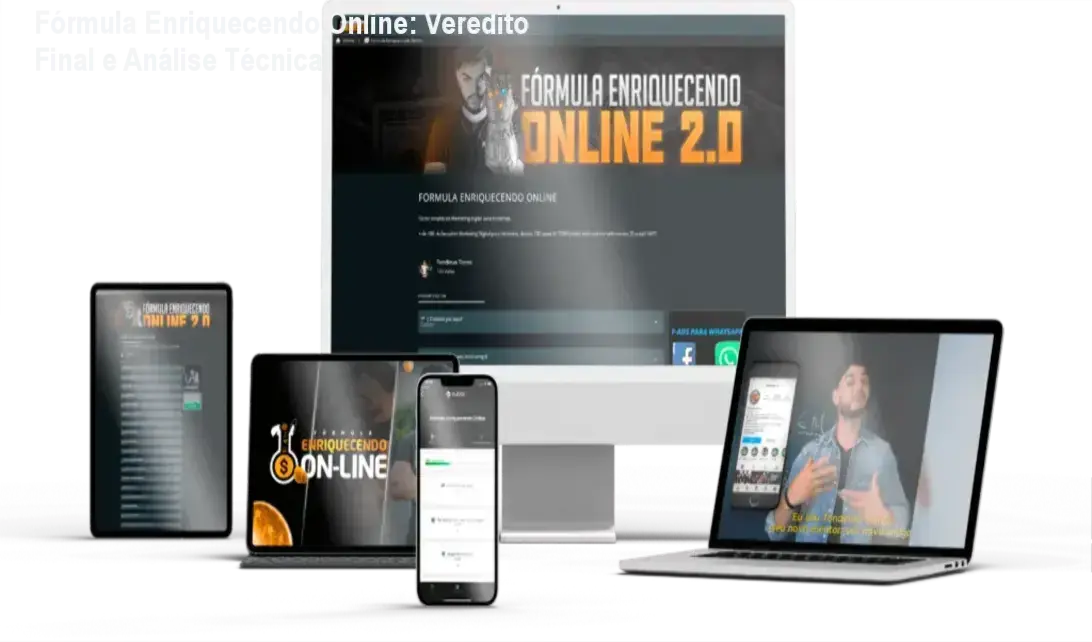 Interface do treinamento Fórmula Enriquecendo Online evidenciando a metodologia de Tondimas Tôrres