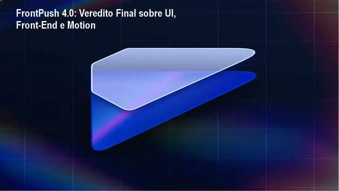 Interface do curso FrontPush 4.0 exibindo projetos de UI Design e Motion Design