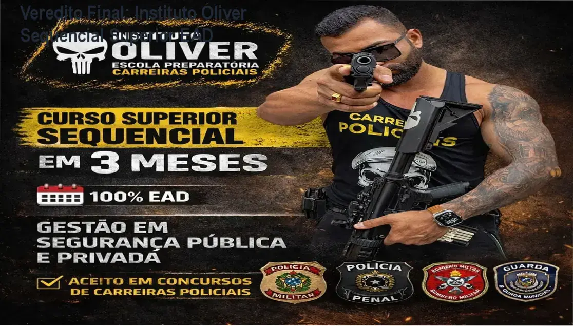Certificado de nível superior do Instituto Óliver para concursos de segurança pública