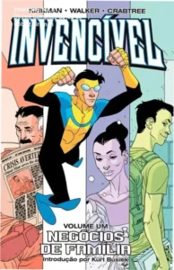 Capa da HQ Invencível Volume 1 Negócios de Família com Mark Grayson