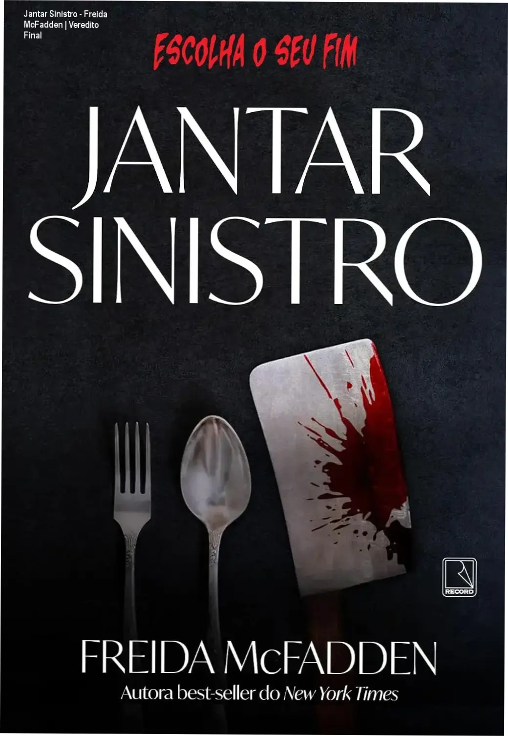 Capa do livro Jantar Sinistro de Freida McFadden em dispositivo digital