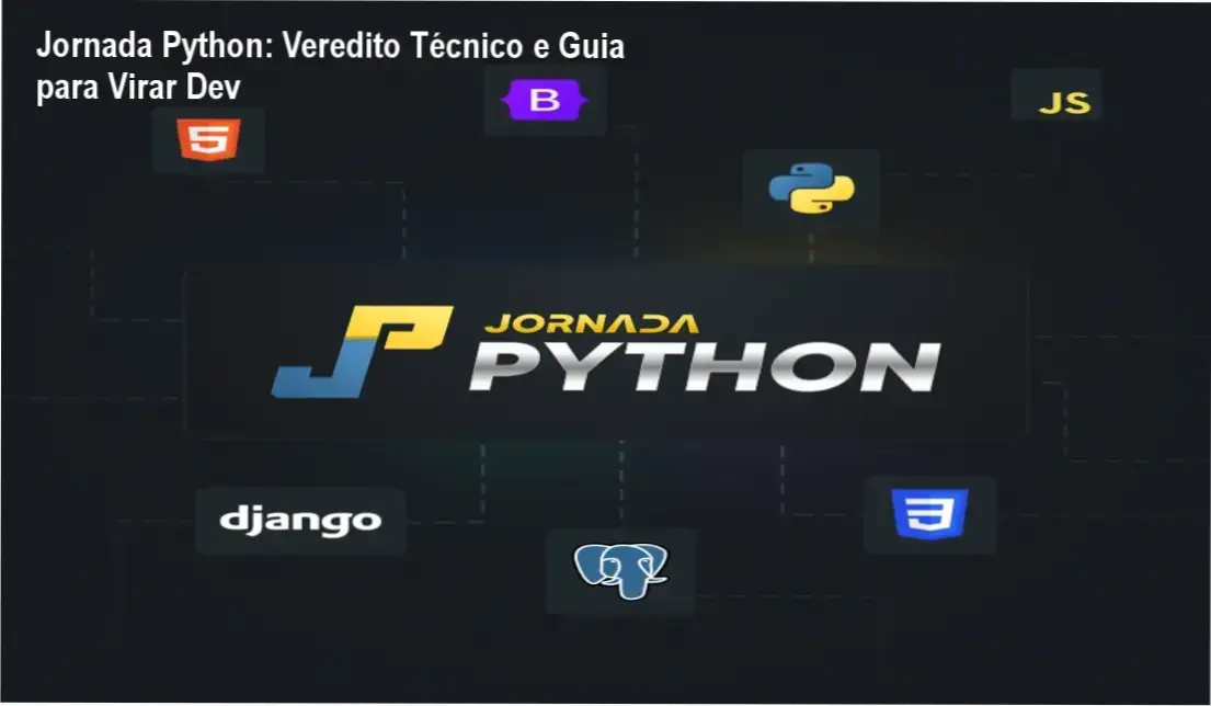 Interface do curso Jornada Python de Vinícius Ramos com trilha de aprendizado em Django e APIs