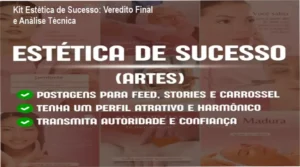 Mockup do Kit Estética de Sucesso com templates editáveis para Instagram de esteticistas