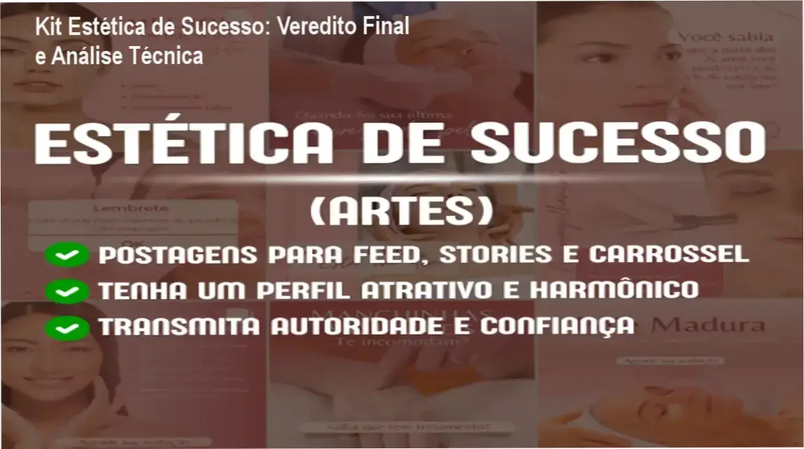 Mockup do Kit Estética de Sucesso com templates editáveis para Instagram de esteticistas