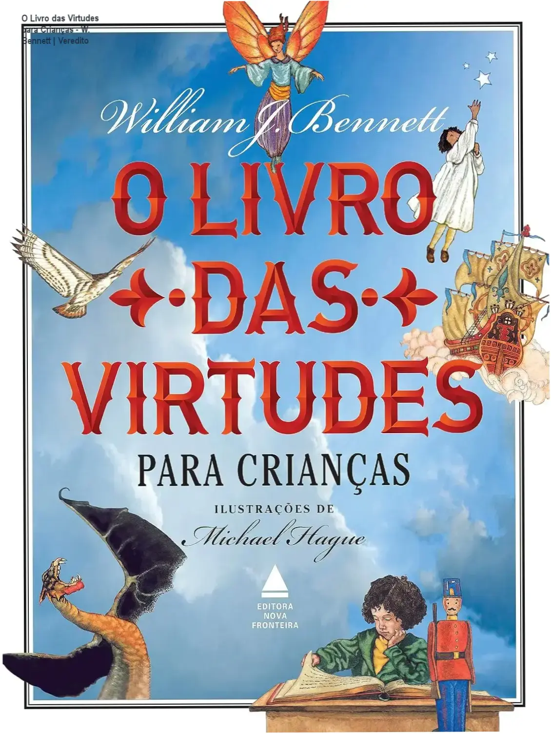 Capa do livro O Livro das Virtudes para Crianças de William J. Bennett