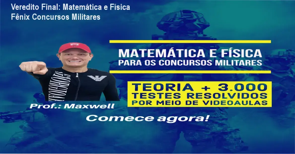 Curso Matemática e Física Fênix Concursos Militares Professor Maxwell visão interna da plataforma
