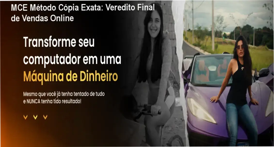 Interface do MCE Método Cópia Exata com foco em estratégias de marketing digital