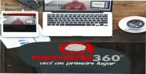 Representação do método Memória 360 com foco em retenção de conteúdo e leitura dinâmica