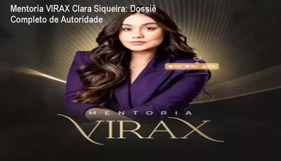 Representação estratégica do método de autoridade da Mentoria VIRAX de Clara Siqueira
