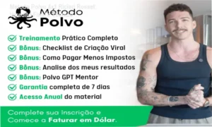Interface do Método Polvo 4x1 de Ricieri Rosset para gerar renda em dólar usando celular