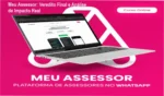 Interface do Meu Assessor demonstrando a organização de agenda e finanças via WhatsApp