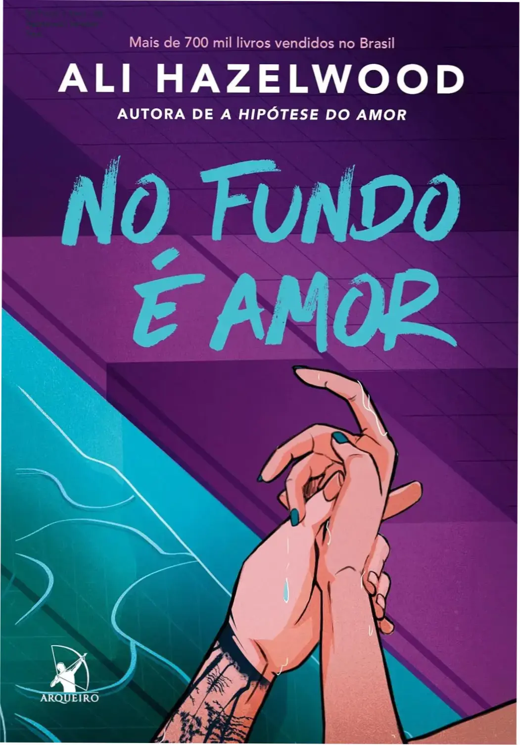 Capa do ebook No Fundo é Amor de Ali Hazelwood com temática de esportes olímpicos
