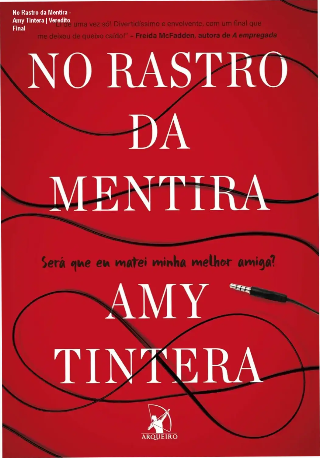 Capa do livro digital No Rastro da Mentira de Amy Tintera em um dispositivo Kindle