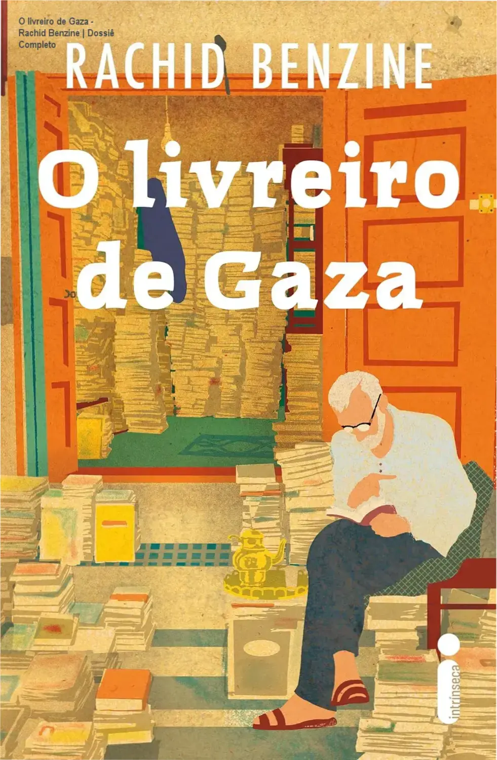 Capa do livro O livreiro de Gaza de Rachid Benzine simbolizando resistência cultural