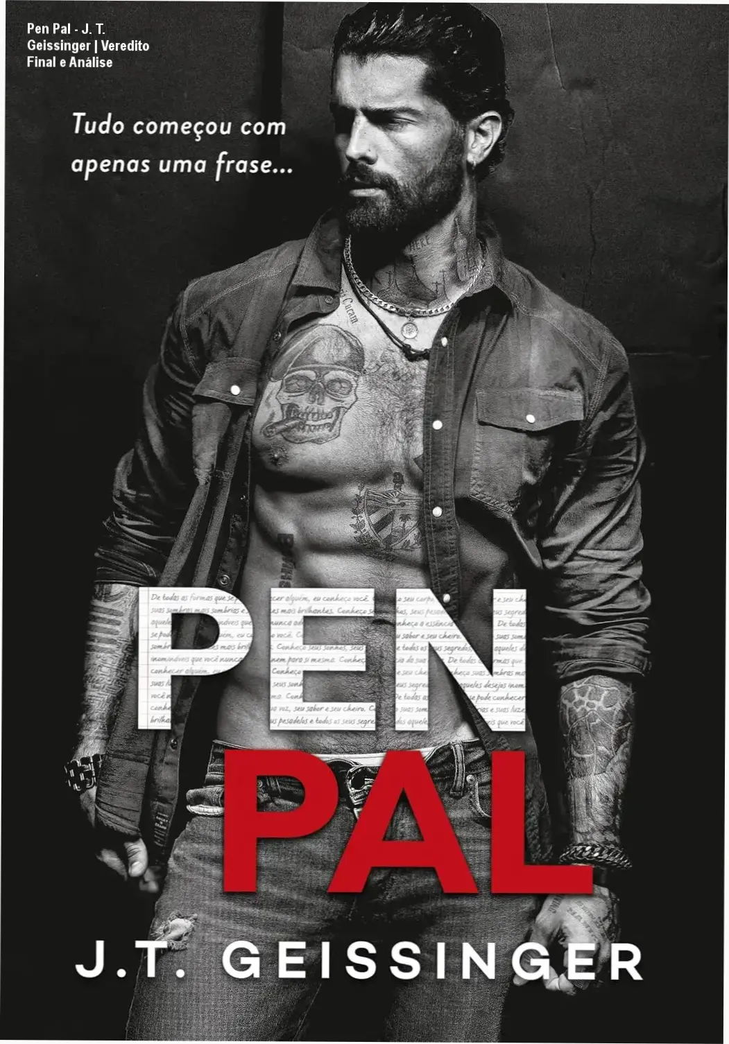 Capa do livro Pen Pal de J. T. Geissinger com foco em suspense psicológico