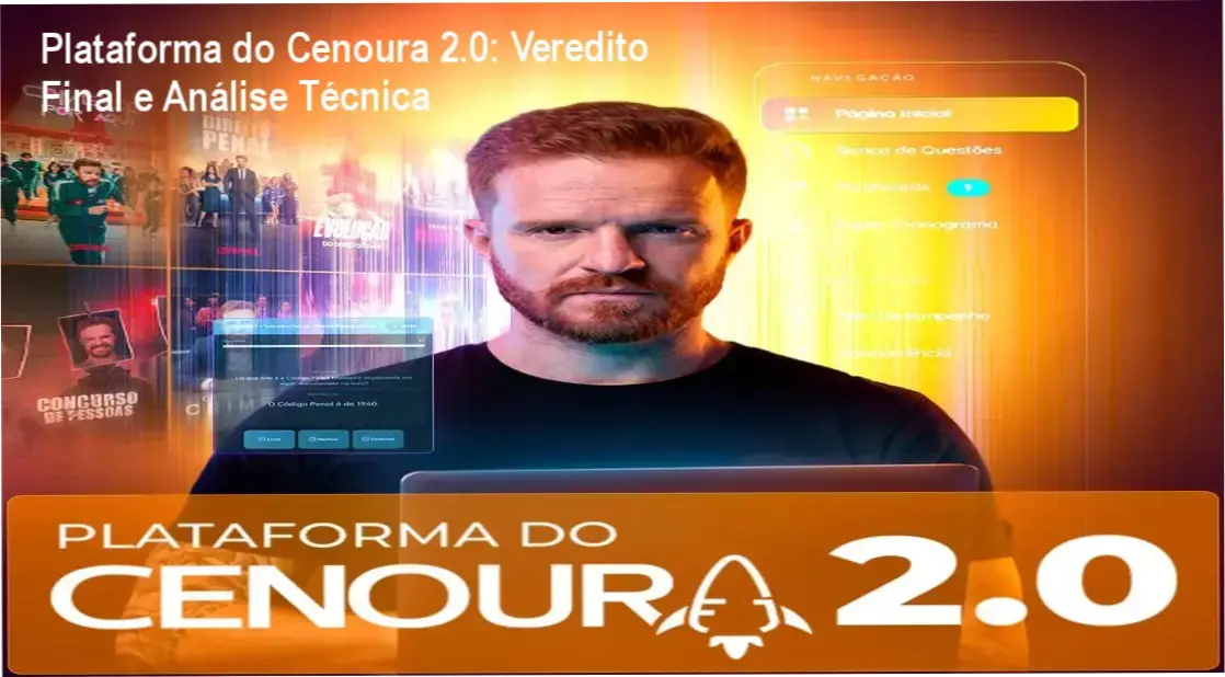Interface da Plataforma do Cenoura 2.0 com foco em Direito Penal e Padrão FGV