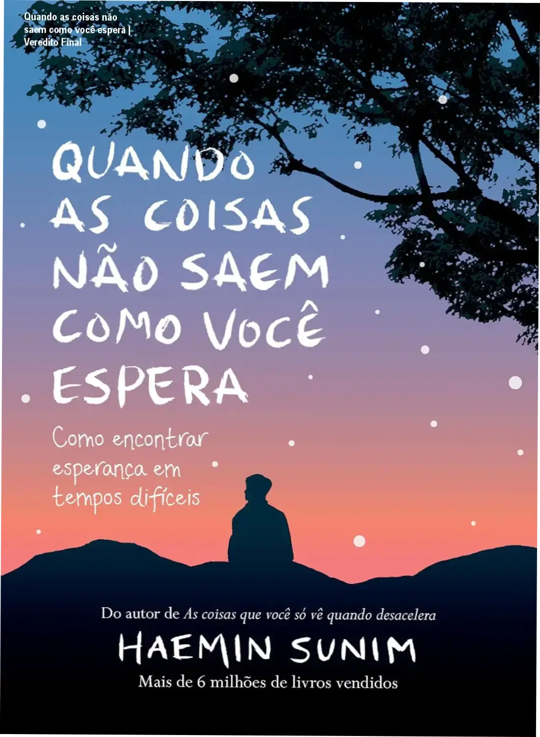 Capa do livro Quando as coisas não saem como você espera de Haemin Sunim