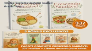 Ebook Receitas Para Bebês Crescendo Saudável com guia de introdução alimentar