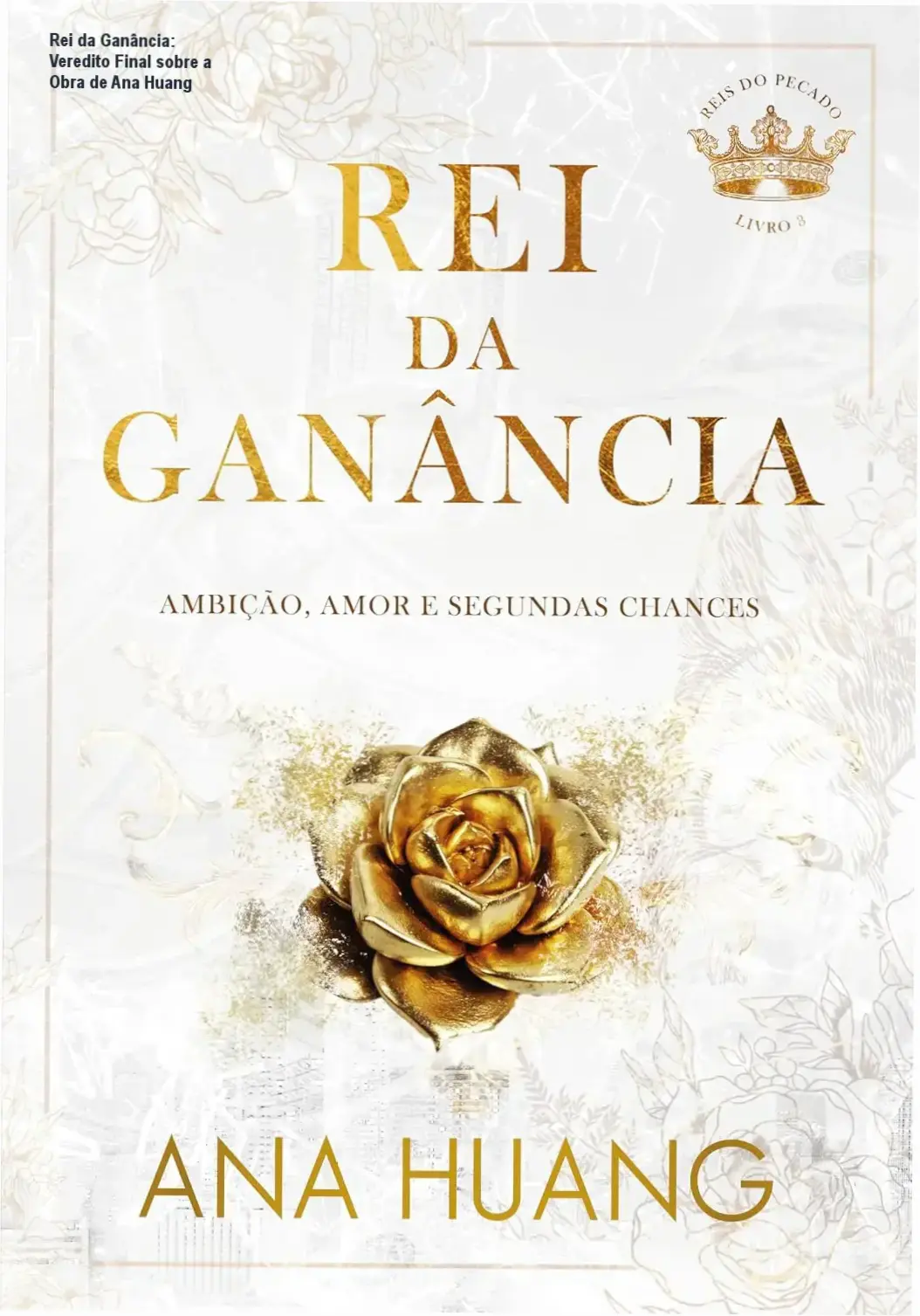 Capa do livro Rei da Ganância de Ana Huang apresentando o casal protagonista