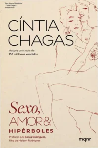 Capa do livro Sexo, amor e hipérboles de Cíntia Chagas focada em comportamento humano