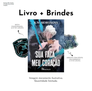 Capa do ebook Sua Faca Meu Coração de K. M. Moronova com temática de romance militar dark