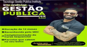 Certificado de Tecnólogo em Gestão Pública do Instituto Óliver para concursos públicos