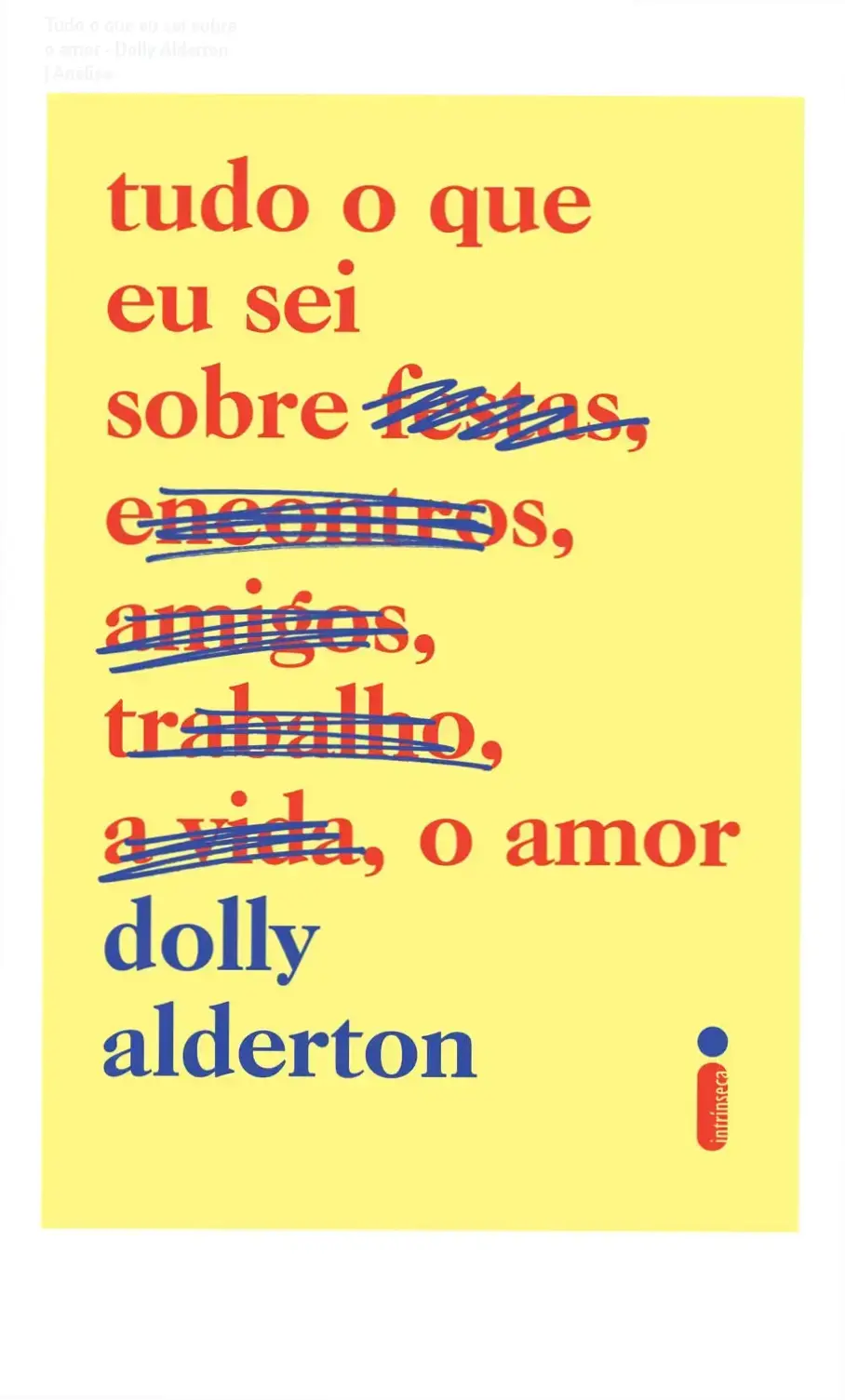 Capa do livro Tudo o que eu sei sobre o amor de Dolly Alderton em formato digital
