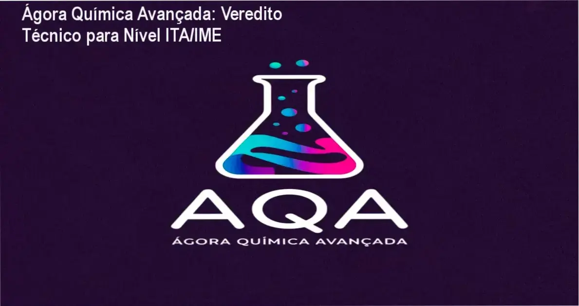 Interface do curso Ágora Química Avançada focado em alta performance para ITA e IME