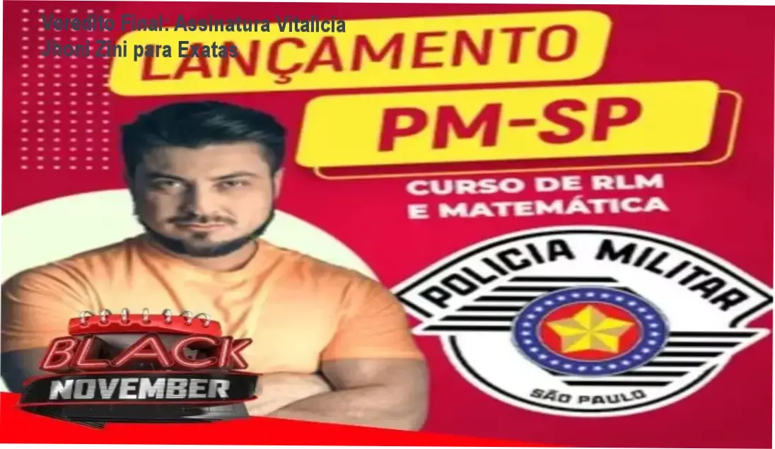 Interface do curso Assinatura Vitalícia Jhoni Zini com foco em exatas para concursos