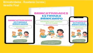 Criança realizando atividades sensoriais do ebook Brincatividades de Rosetania Correia