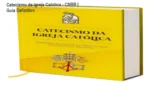 Livro Catecismo da Igreja Católica edição de luxo da CNBB com marcador de página