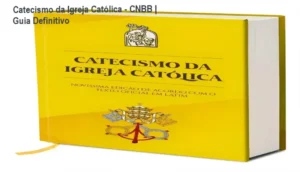 Livro Catecismo da Igreja Católica edição de luxo da CNBB com marcador de página