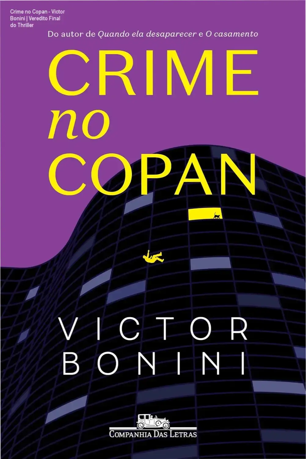 Capa do ebook Crime no Copan de Victor Bonini destacando o Edifício Copan