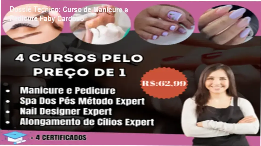 Curso Pedicure Sem Segredos Faby Cardoso bastidores e visão interna da plataforma