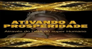 Representação conceitual de reprogramação mental e prosperidade do curso DNA do Super Humano