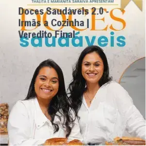 Capa do Ebook Doces Saudáveis 2.0 das Irmãs a Cozinha com foco em receitas fit