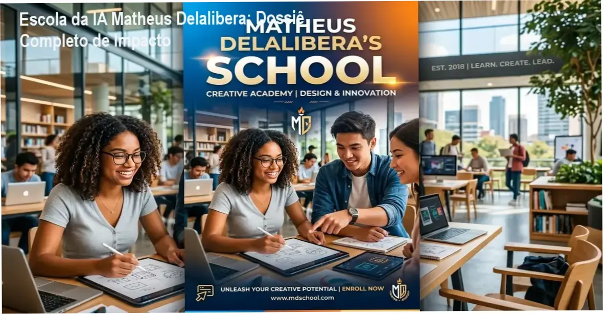 Visão geral do curso Escola da IA de Matheus Delalibera para criação de vídeos com inteligência artificial