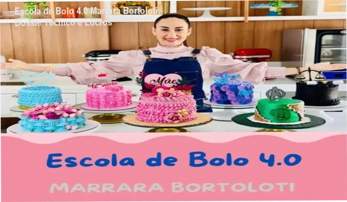 Demonstração de bolos profissionais produzidos com o método Escola de Bolo 4.0 de Marrara Bortoloti