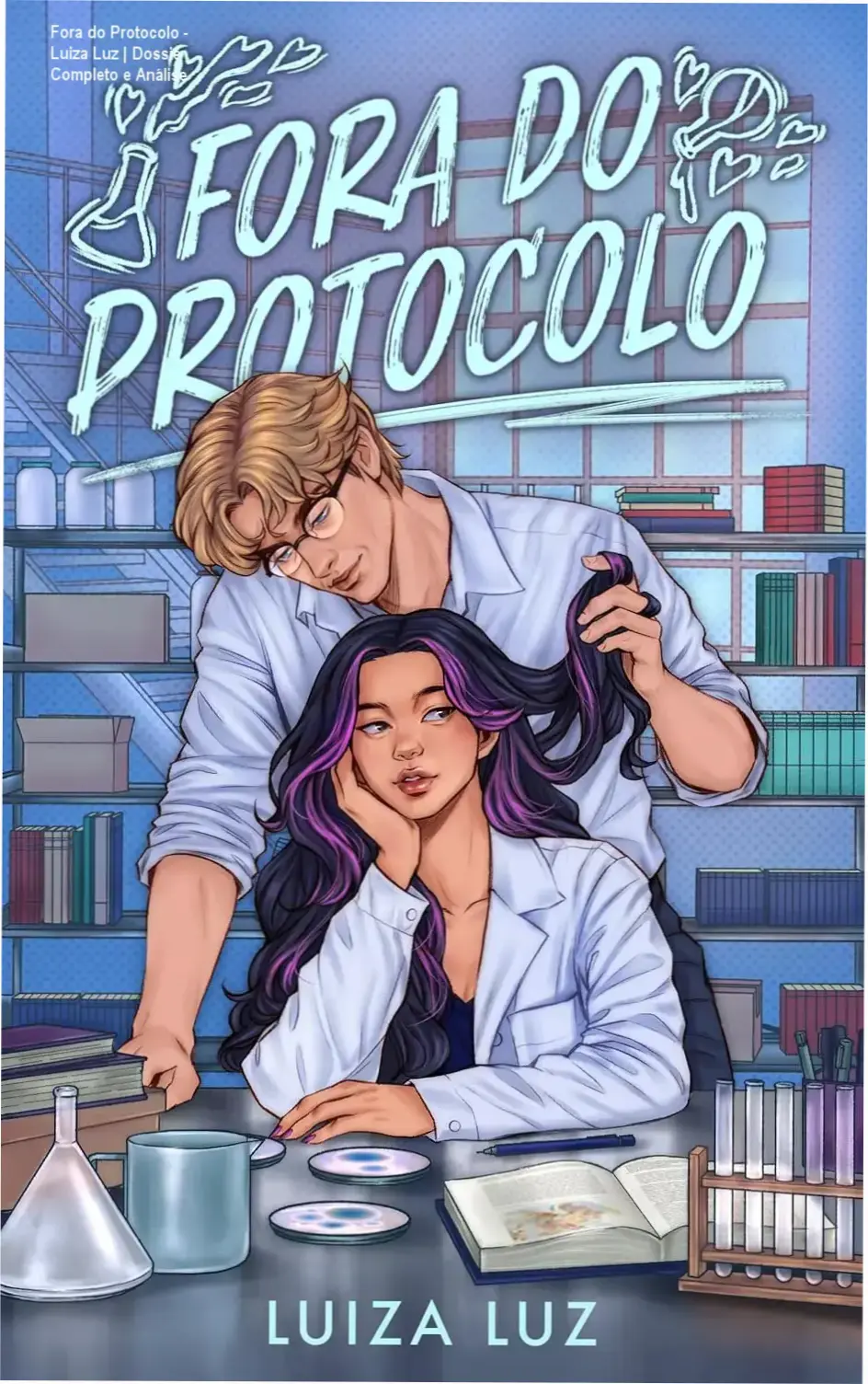 Capa do ebook Fora do Protocolo de Luiza Luz com estética de Dark Academia em Harvard