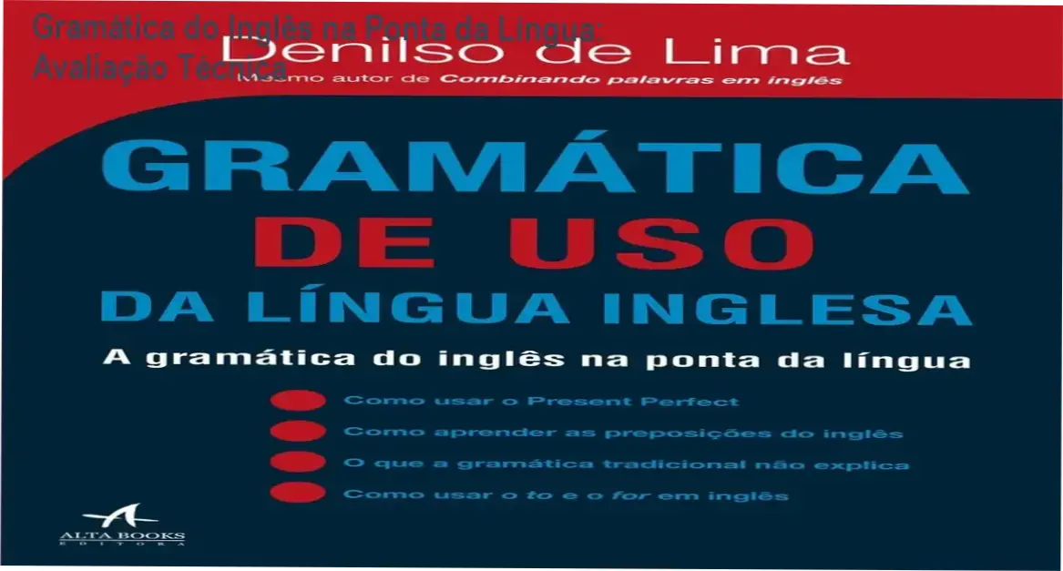 Capa do livro Gramática do Inglês na Ponta da Língua de Denilso de Lima