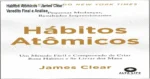 Capa do livro Hábitos Atômicos de James Clear focada em produtividade e mudança de comportamento