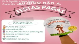 Material educativo cristão Kit Eu Digo Não a Festas Pagãs com atividades infantis