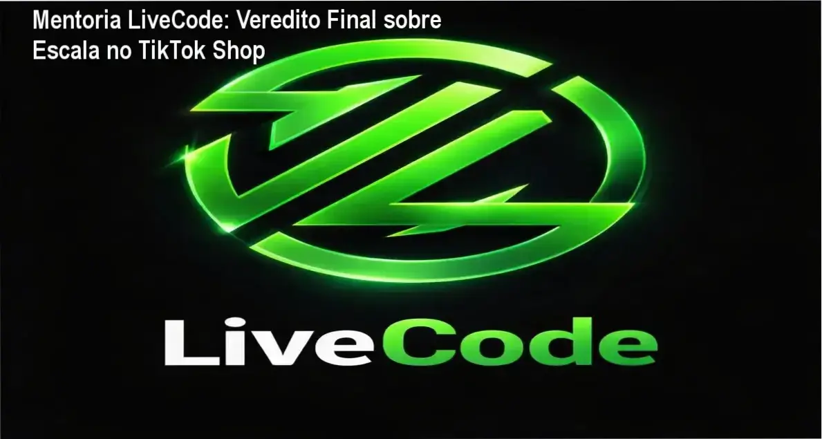 Interface de vendas do TikTok Shop aplicando a metodologia da Mentoria LiveCode