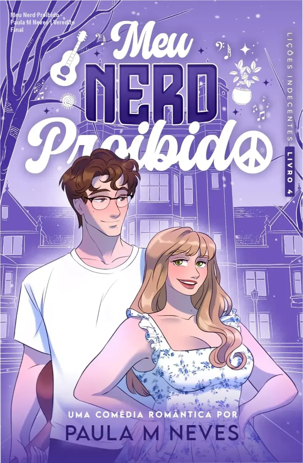 Capa do eBook Meu Nerd Proibido de Paula M Neves apresentando romance proibido